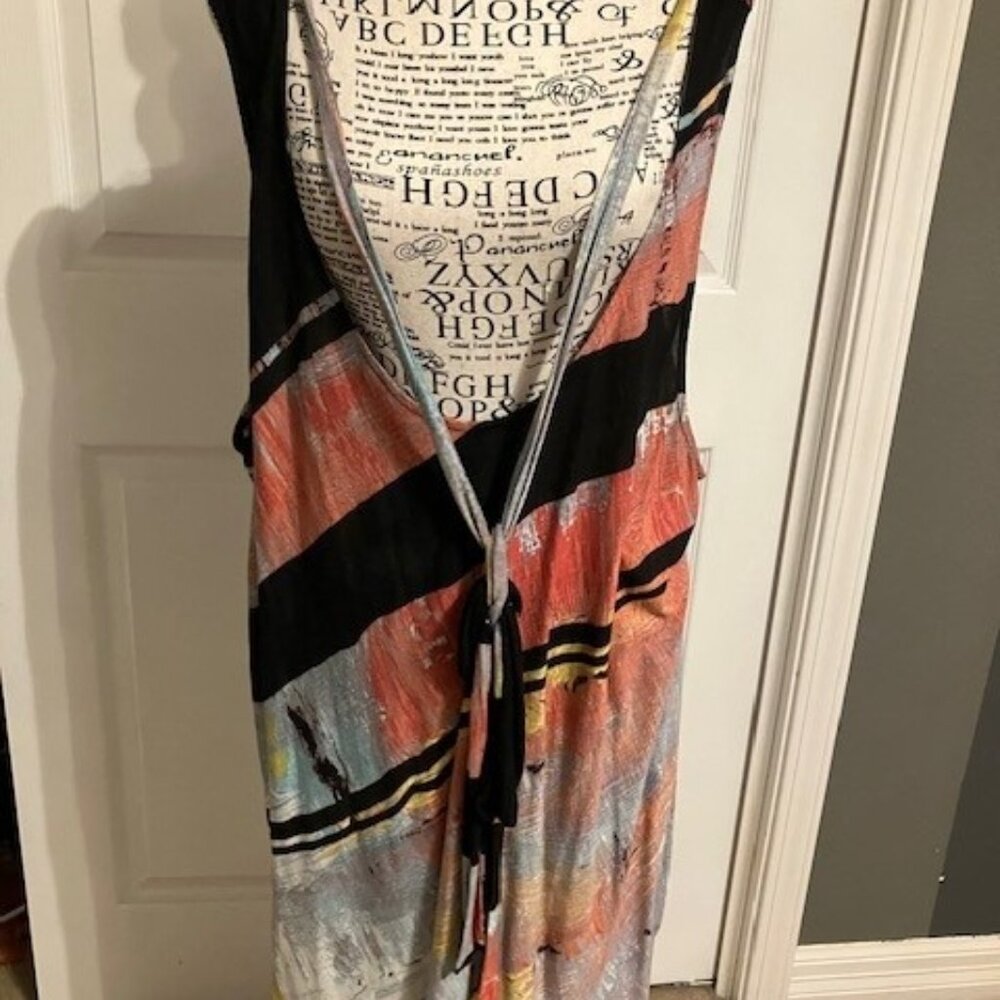 Deep V Rachel Roy long tank dress, size 3X